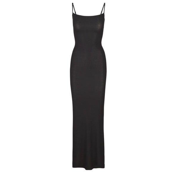 Skims Black Soft Lounge Maxi Dress - Picture 3 of 7